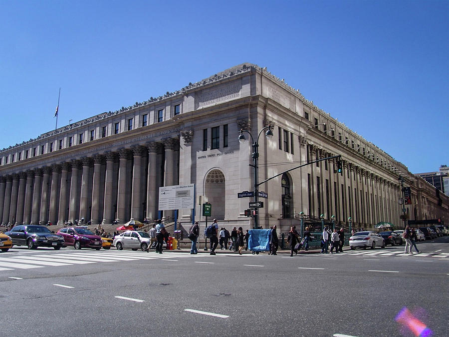 diEyeSpyArtNYC Midtown Stroll James A. Farley Post Office Building Photograph by DiDesigns Graphics