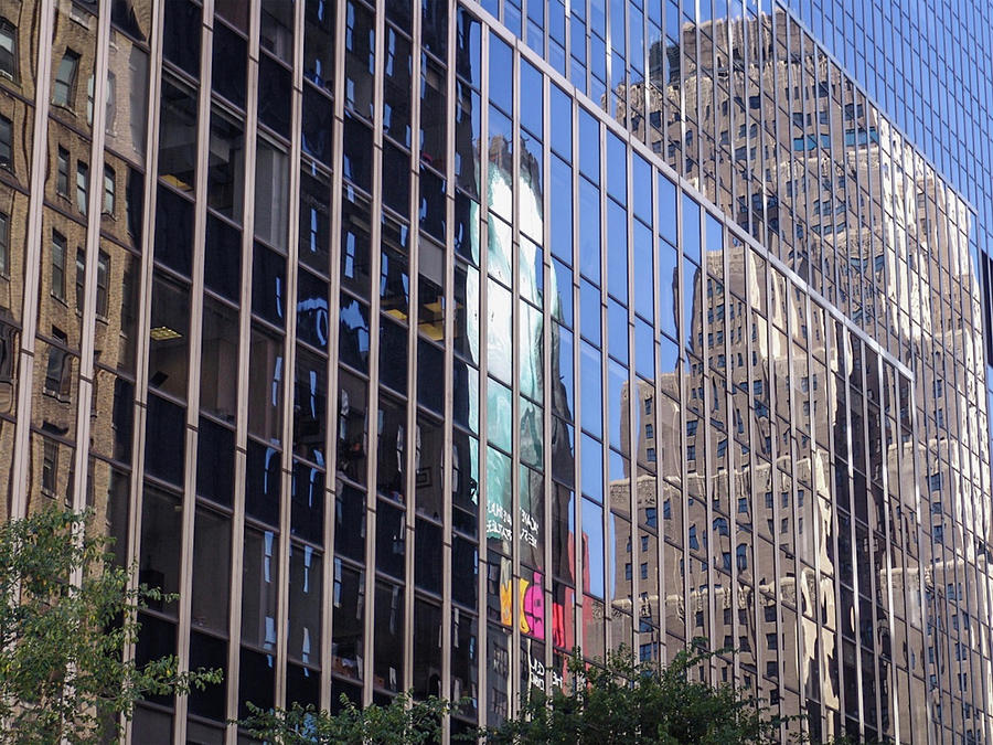 diEyeSpyArtNYC Midtown Stroll Refections 1  Photograph by DiDesigns Graphics