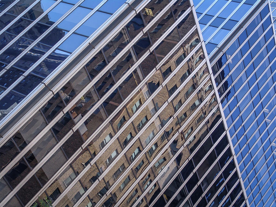 diEyeSpyArtNYC Midtown Stroll Reflections 2 Photograph by DiDesigns Graphics