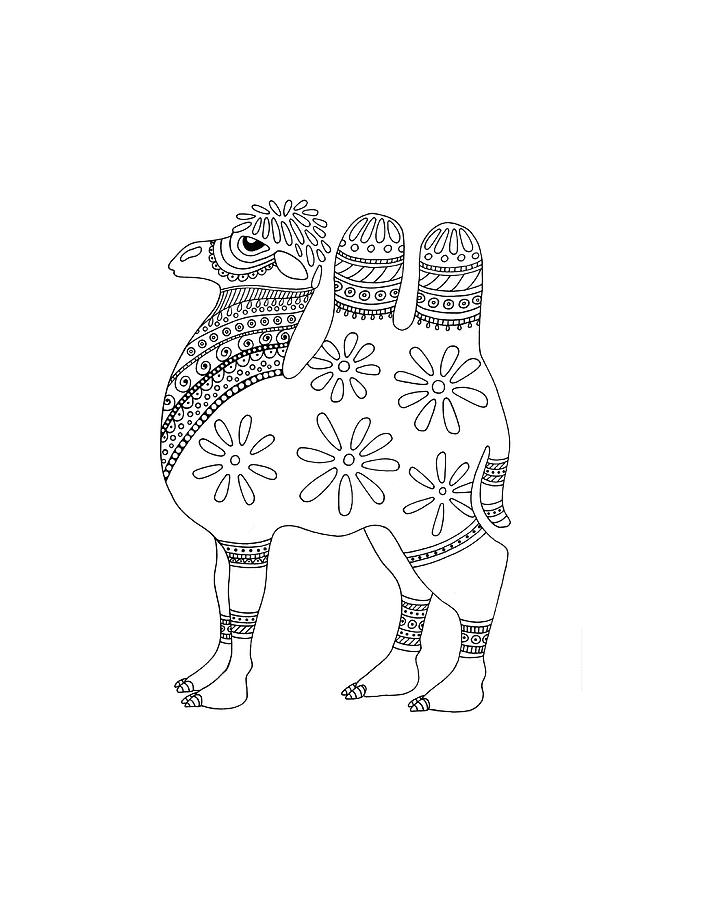 Camel Drawing - Difficult Camel by Sarah Rosedahl