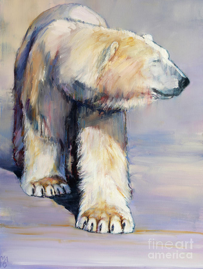 Polar Bear Painting - Diffuse by Mark Adlington