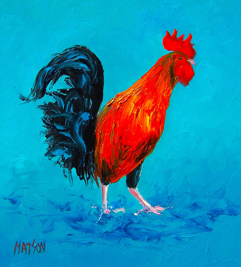 Rooster Painting - Digby the Rooster by Jan Matson