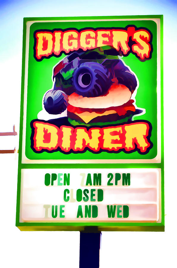 Digger's Diner Painting by Jeelan Clark