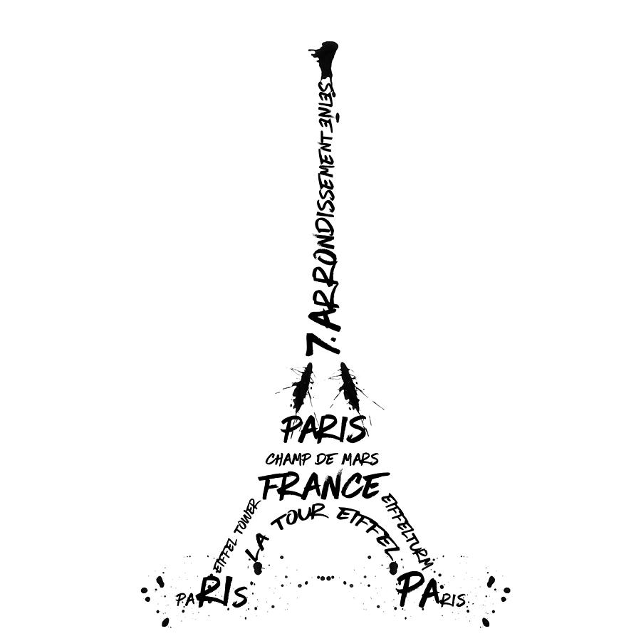 Paris Digital Art - Digital-Art Eiffel Tower by Melanie Viola