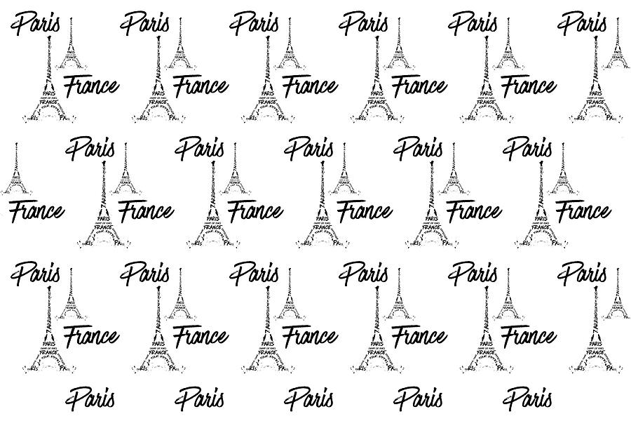 Paris Digital Art - Digital Art Eiffel Tower Pattern by Melanie Viola