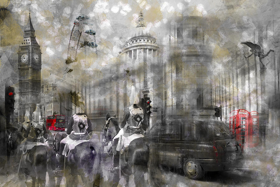 Abstract Photograph - Digital-Art LONDON Composing III by Melanie Viola