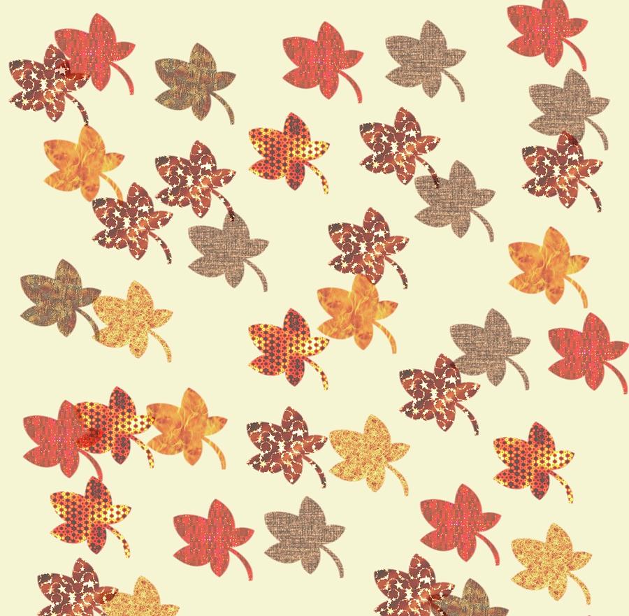 Digital Autumn Leaves 04 Digital Art by Annette Hadley