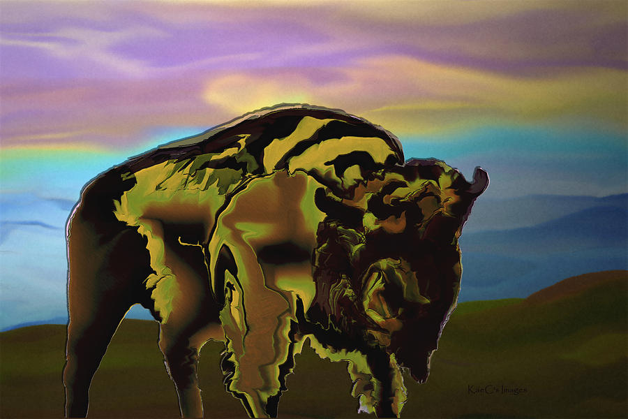 Montana Bison 2 Digital Art by Kae Cheatham