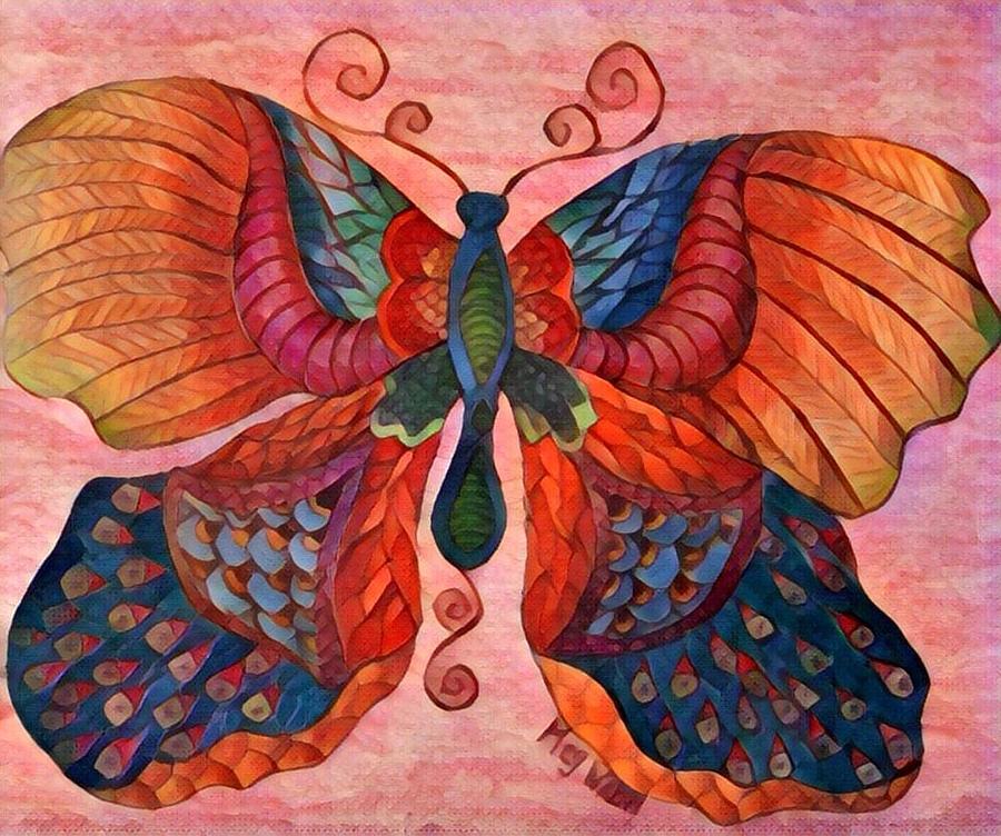 Digital butterfly 1 Digital Art by Megan Walsh