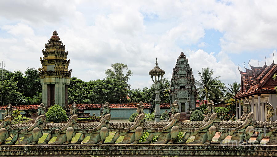 Buddha Photograph - Digital Cambodia Architecture  by Chuck Kuhn
