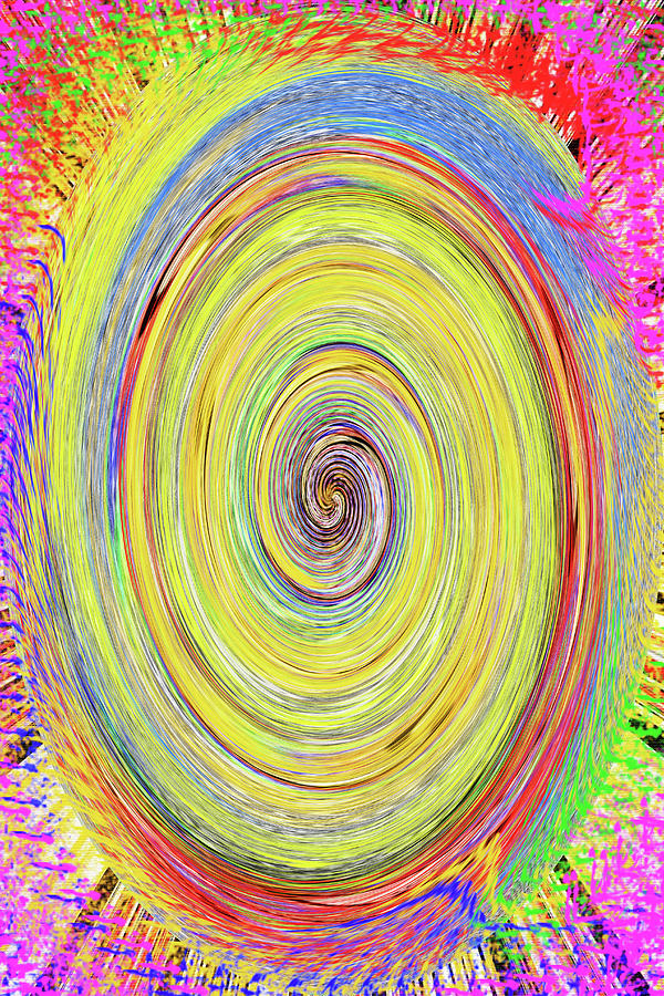 Digital Color Oval Abstract Digital Art by Tom Janca