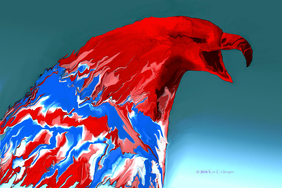 Montana Eagle Angry Bird Digital Art By Kae Cheatham Fine Art America