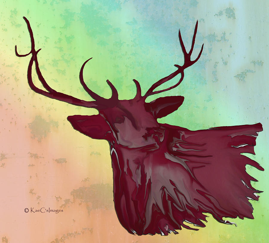 Montana Elk #1 Digital Art by Kae Cheatham