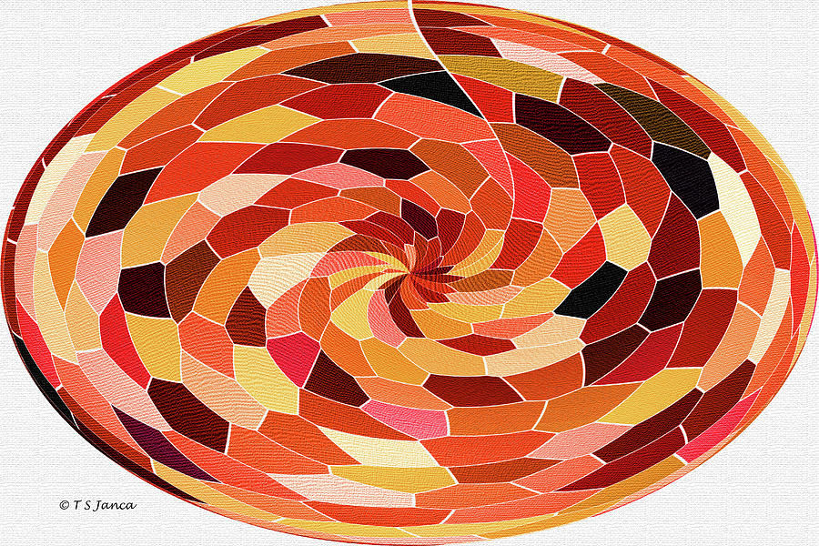Digital Glass Bowl Abstract #2 Digital Art by Tom Janca