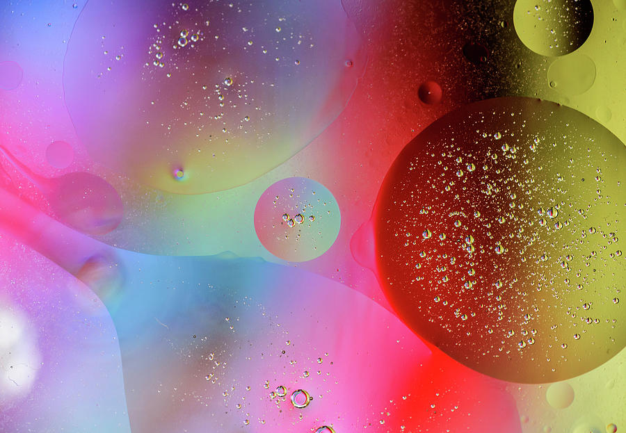 Digital Oil Drop Abstract Photograph by John Williams