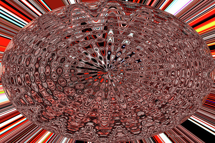 Digital Pottery Bowl Ovois Abstract #8602 ww2b  Digital Art by Tom Janca