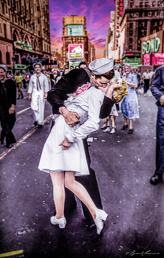 Digital Restoration, Times square Photograph by Brent Shavnore Digital Restoration, Times square Photograph by Brent Shavnore
