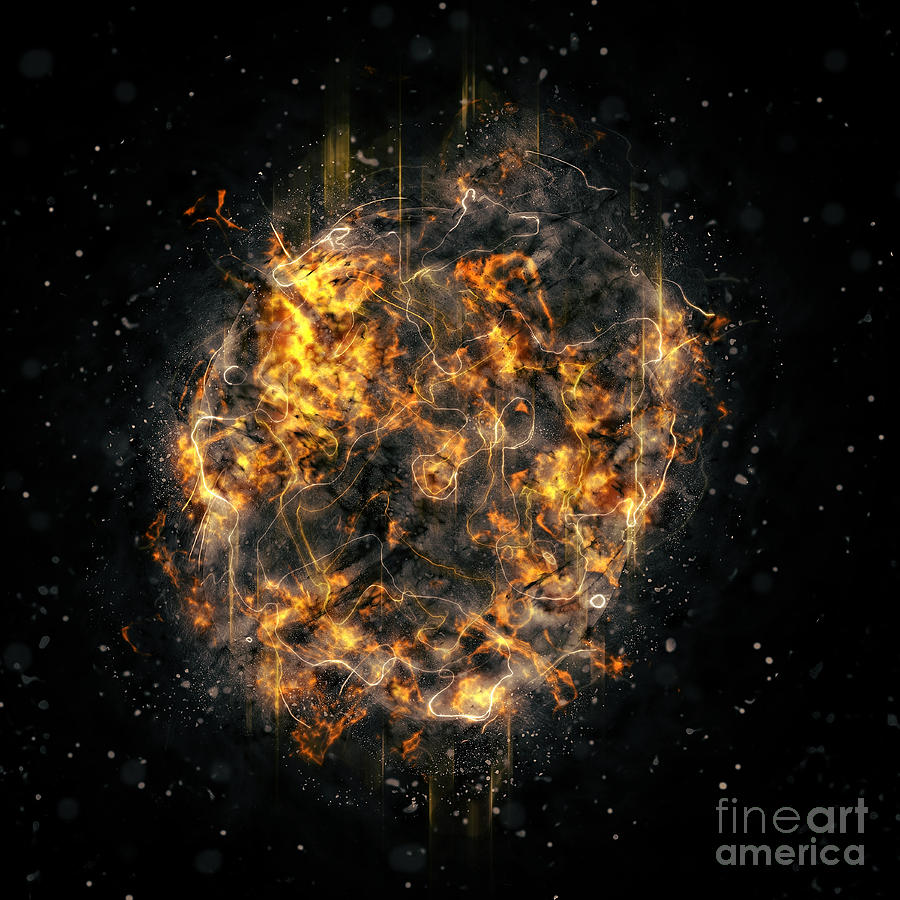 Digitally created Exploding supernova star  Digital Art by Ilan Rosen