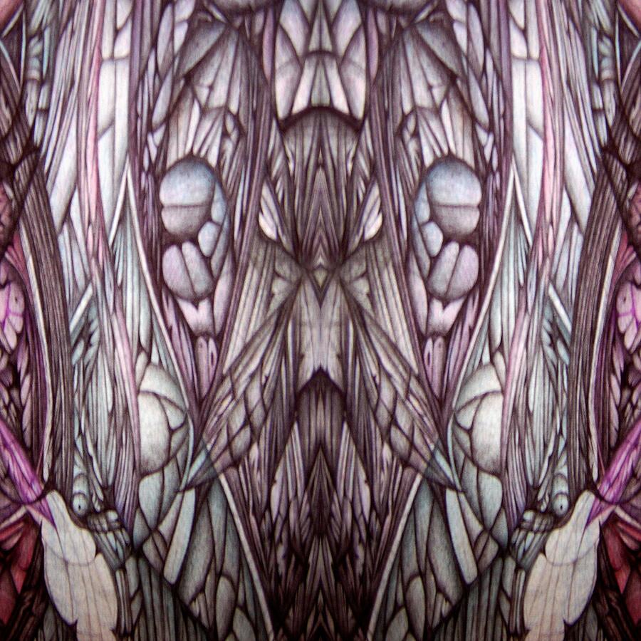 Digitally Altered Detail From Ballpoint On Dress Design  Digital Art by Jack Dillhunt