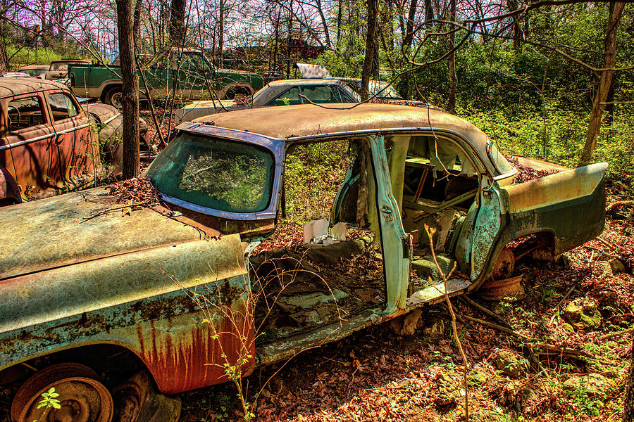 Dilapidated Abandoned Vehicle Photograph by Douglas Barnett