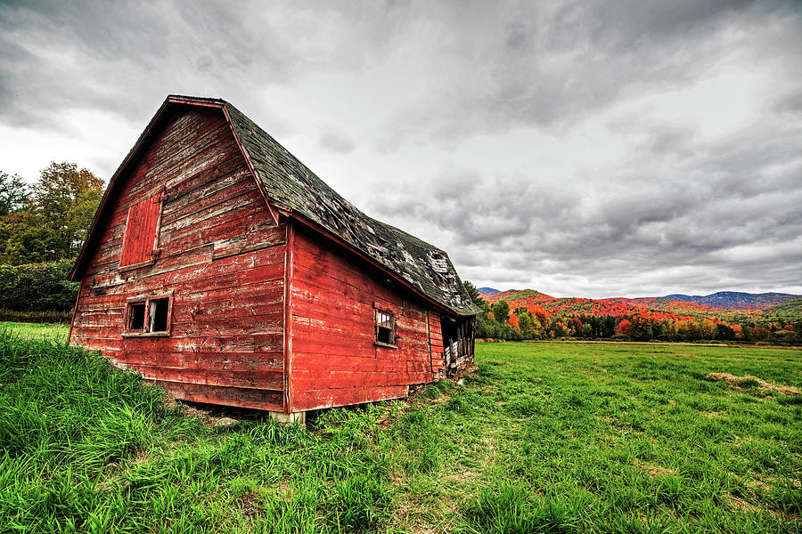 Dilapidated Barn Keene New York NY Route 73 Br Photograph by Toby McGuire