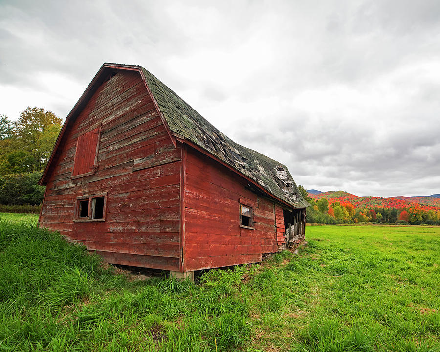 Dilapidated Barn Keene New York NY Route 73 Photograph by Toby McGuire