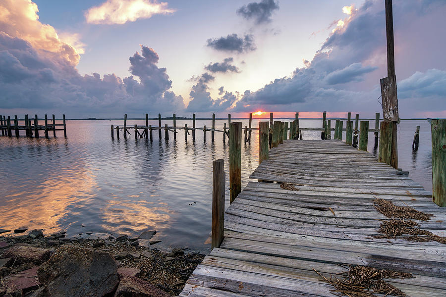 Dilapidated Dock at Sunset, Amelia Island, Florida Photograph by Dawna Moore Photography