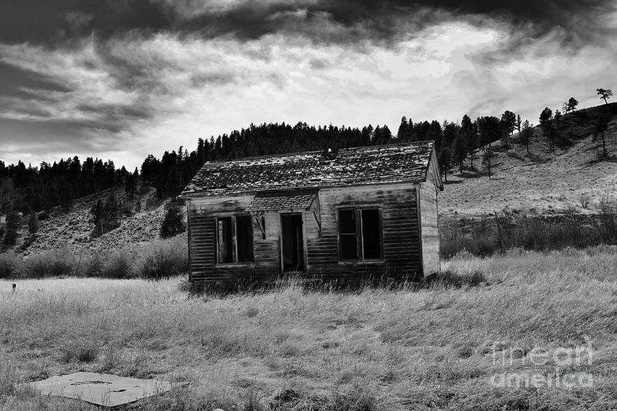 Dilapidated In Black And White Photograph