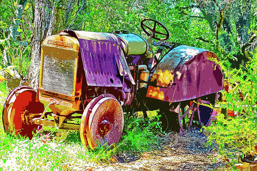 Dilapidated Tractor Digital Art by Anthony Murphy