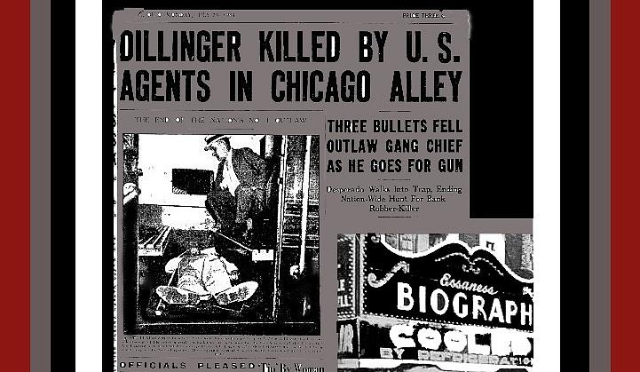 Dillinger killed by US agents headline July 1934 color and frames added 2016 Photograph by David Lee Guss