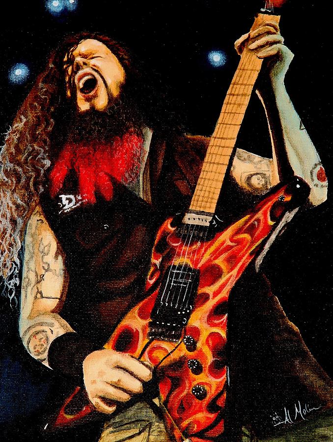 Dimebag at his best Painting by Al  Molina