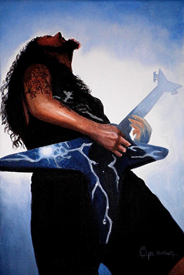 Pantera Painting - Dimebag is GD Electric by Al  Molina