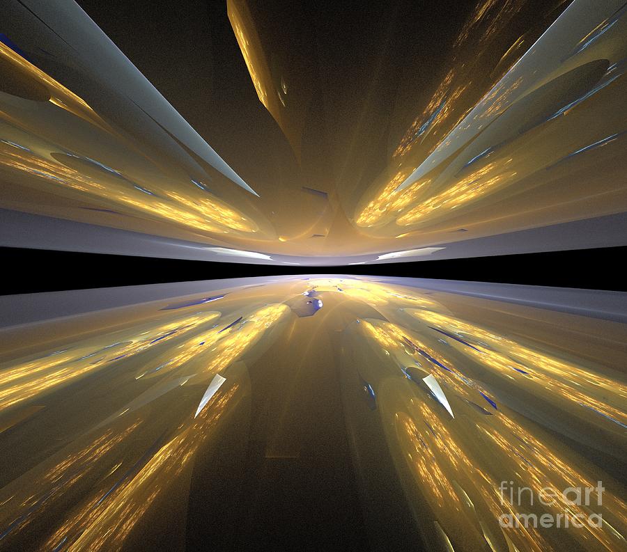 Abstract Digital Art - Dimensional Horizon by Kim Sy Ok