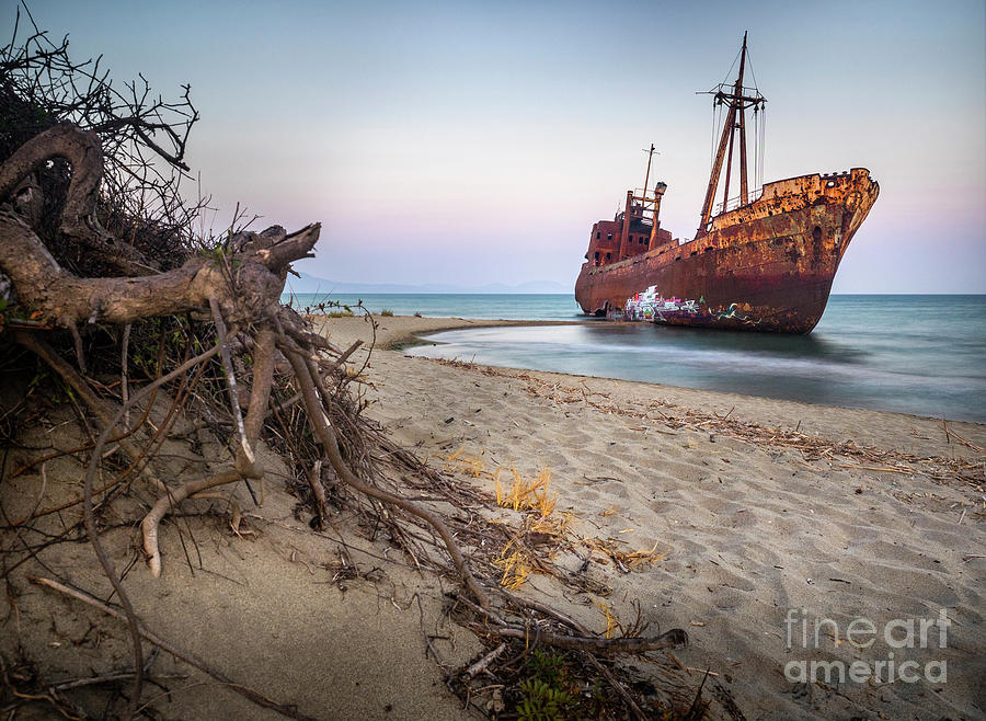 Dimitrios shipwreck Photograph by Constantin Carip