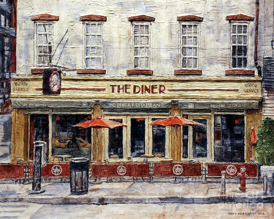 New York City Painting - Diner On West 14th Street by Joey Agbayani