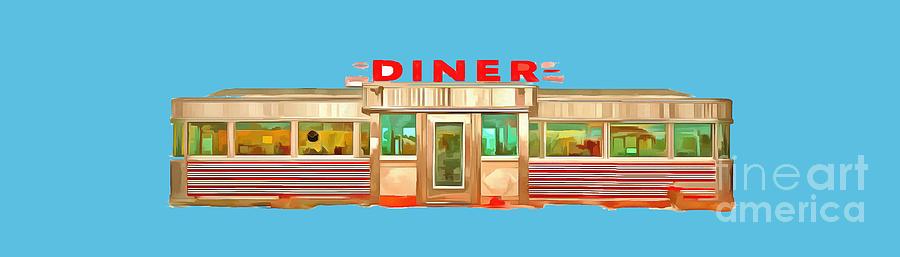 Diner Tee Painting by Edward Fielding