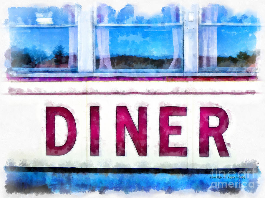 Diner watercolor Painting by Edward Fielding