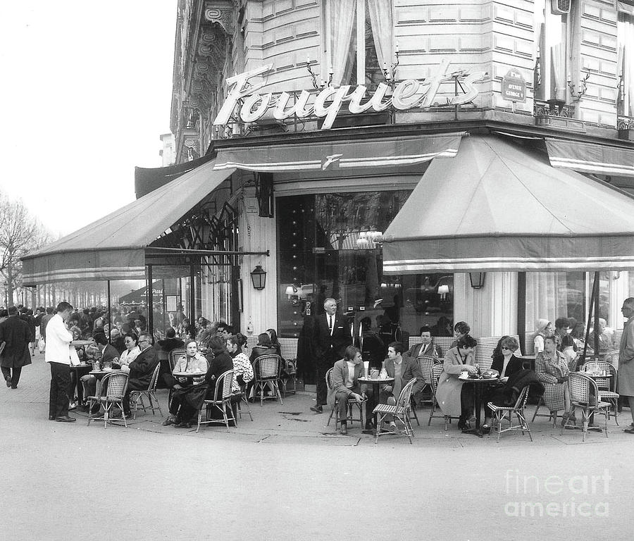 Diners at Clients at Fouquet's in Paris, 1969 Photograph by French ...