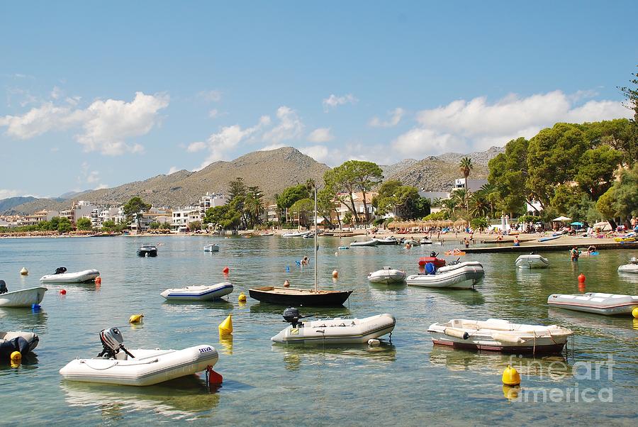 Dinghies at Puerto Pollensa Photograph by David Fowler