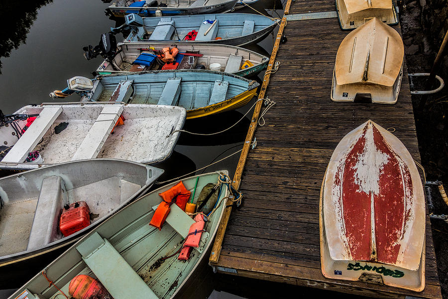 Dinghies Photograph - Dinghies at Town Wharf by Stoney Stone