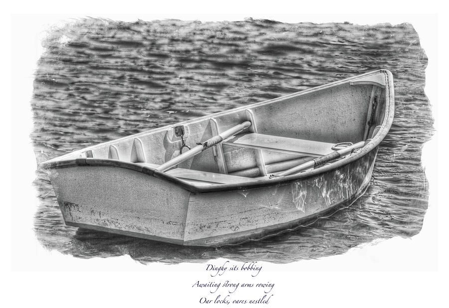 Dinghy Haiku  Black and White  Photograph by Constantine Gregory