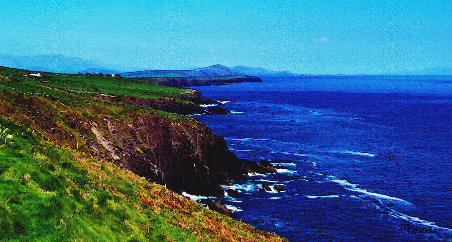 Dingle Coastline Near Fahan Ireland Digital Art by Teresa Mucha