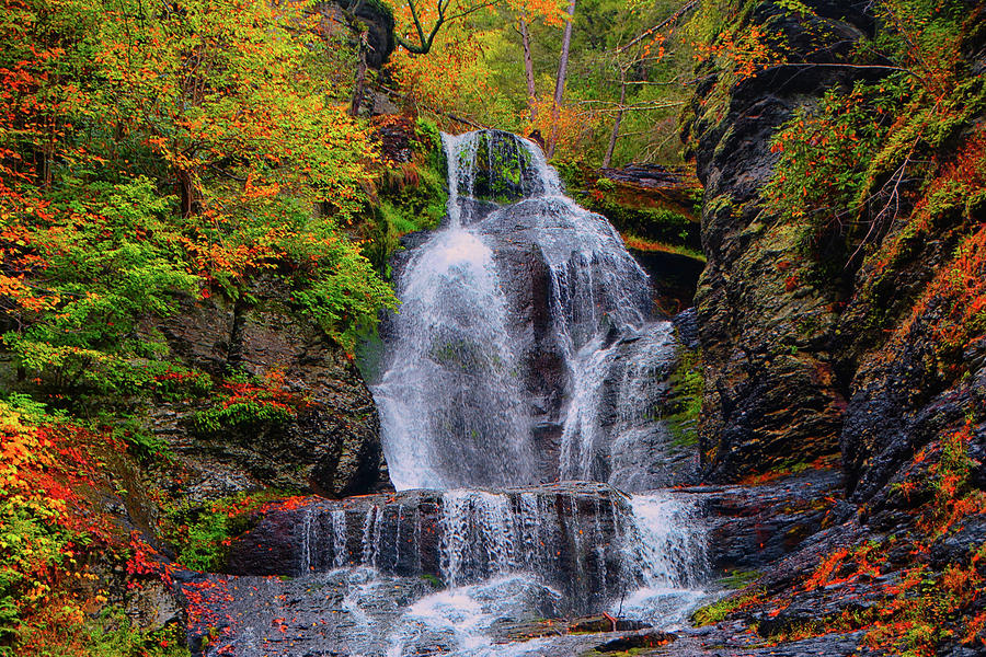 Dingmans Falls in Autumn 2 Photograph by Raymond Salani III