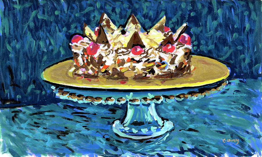 Dinner Cake Drawing by Candace Lovely