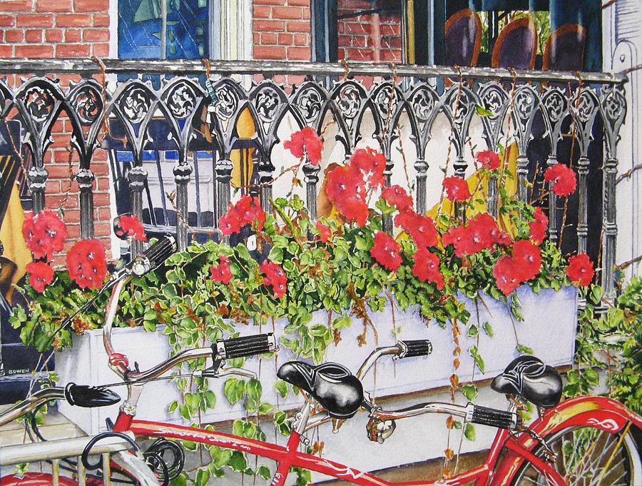 Bicycle Built For Two Painting - Dinner for two by John Bowen