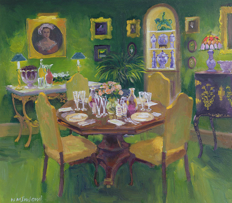 Lamp Painting - Dinner Party by William Ireland