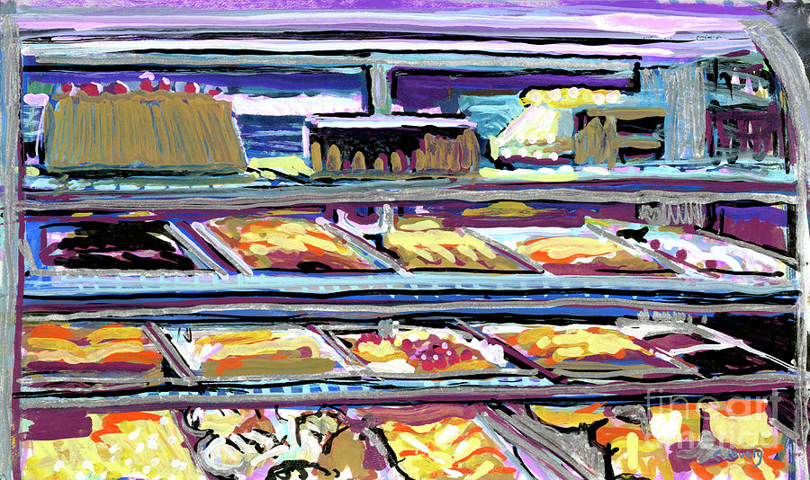 Pastries Painting - Dinner Pastry Case by Candace Lovely