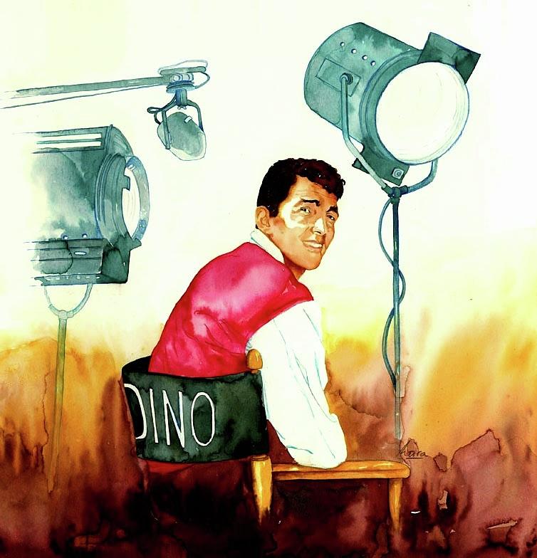Jerry Lewis Painting - Dino At The Movies by Marcelo Neira