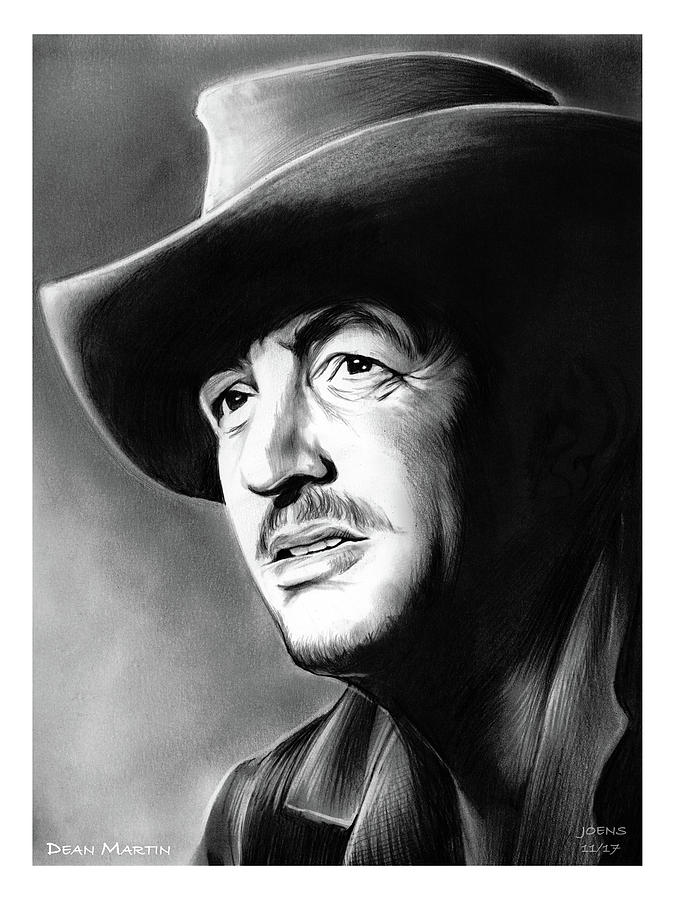Dean Martin Drawing - Dino The King of Cool by Greg Joens