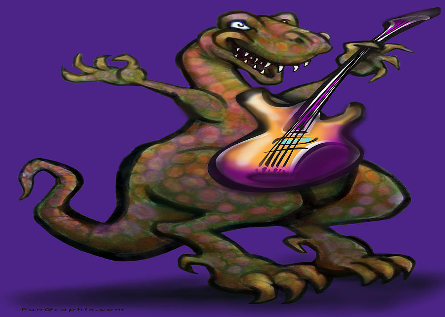 Dinosaur Painting - DinoRock by Kevin Middleton